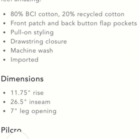 Anthropologie Pilcro Cottage Utility Pants Yellow Elastic Waist Medium - Picture 7 of 7